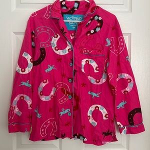 Victoria’s Secret Horseshoe Pink Pajama Top Size S